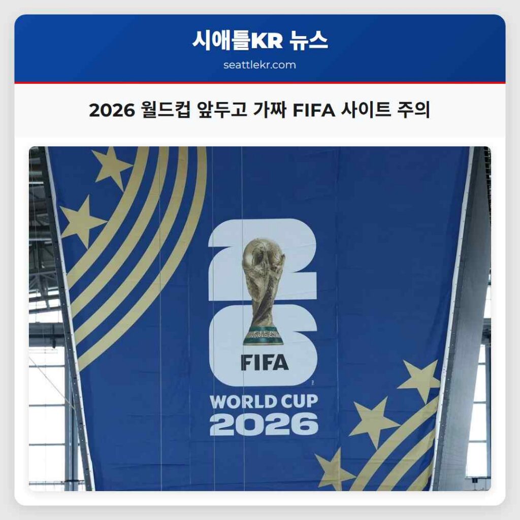 2026 월드컵 앞두고 가짜 FIFA 사이트 주의