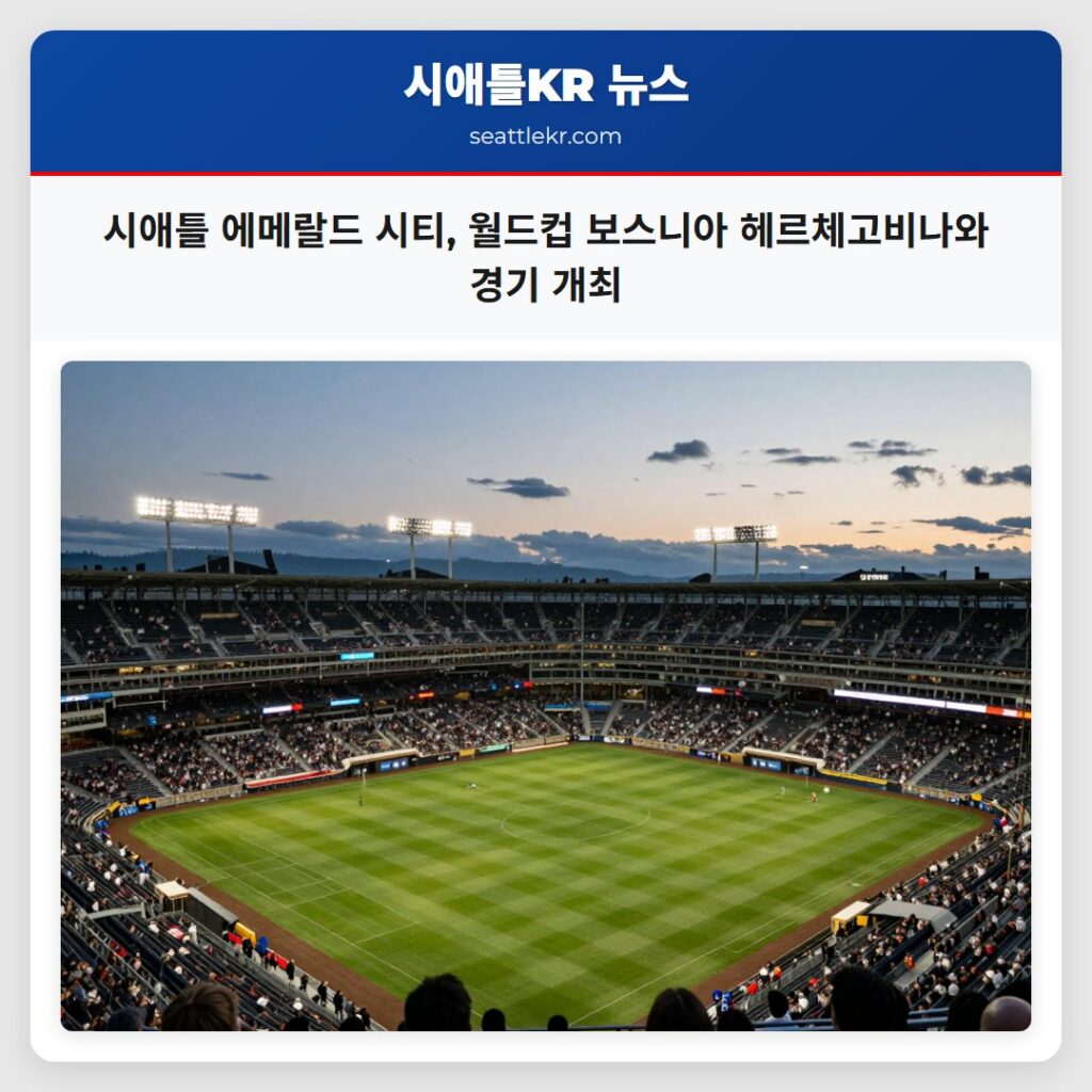 시애틀 에메랄드 시티, 월드컵 보스니아 헤르체고비나와 경기 개최