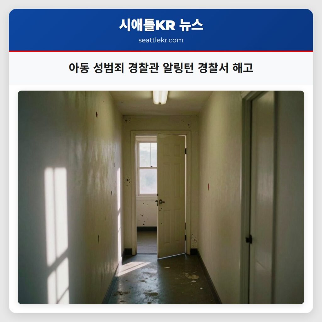 아동 성범죄 경찰관 알링턴 경찰서 해고