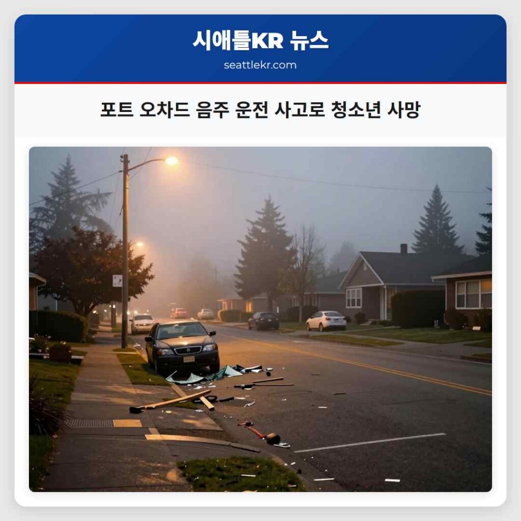 포트 오차드 음주 운전 사고로 청소년 사망
