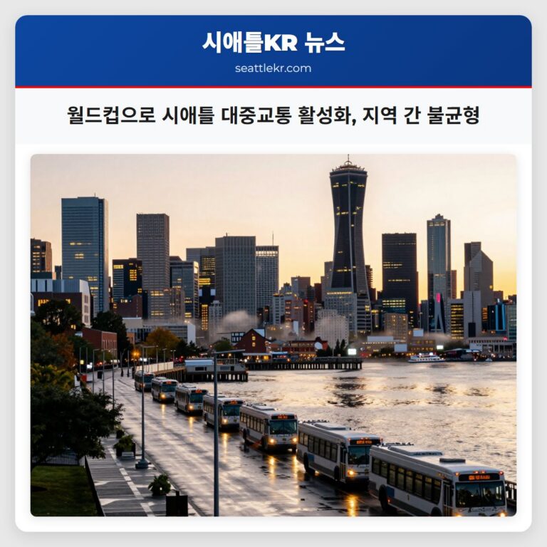 월드컵으로 시애틀 대중교통 활성화 지역 간 불균형