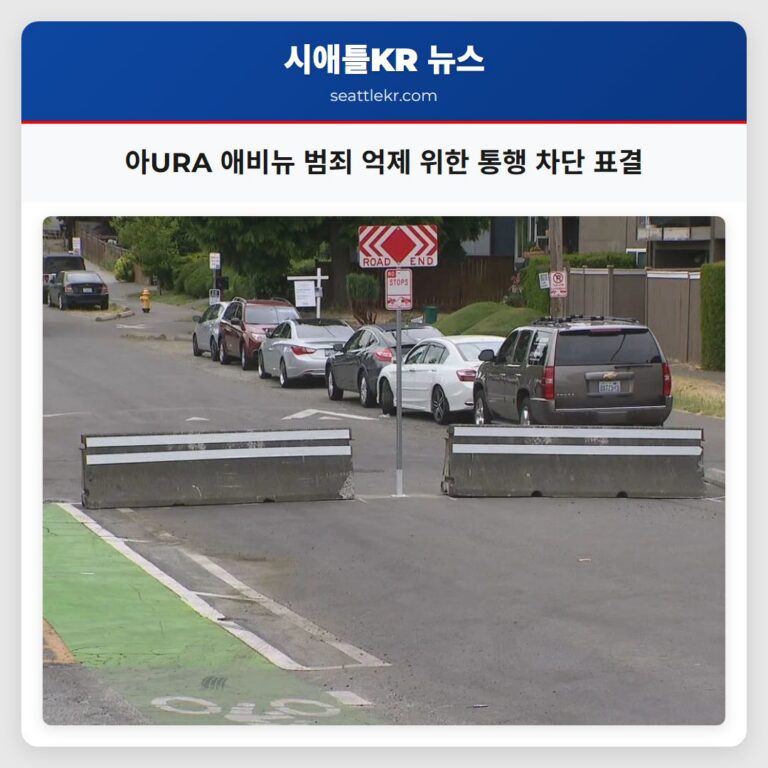 아URA 애비뉴 범죄 억제 위한 통행 차단 표결