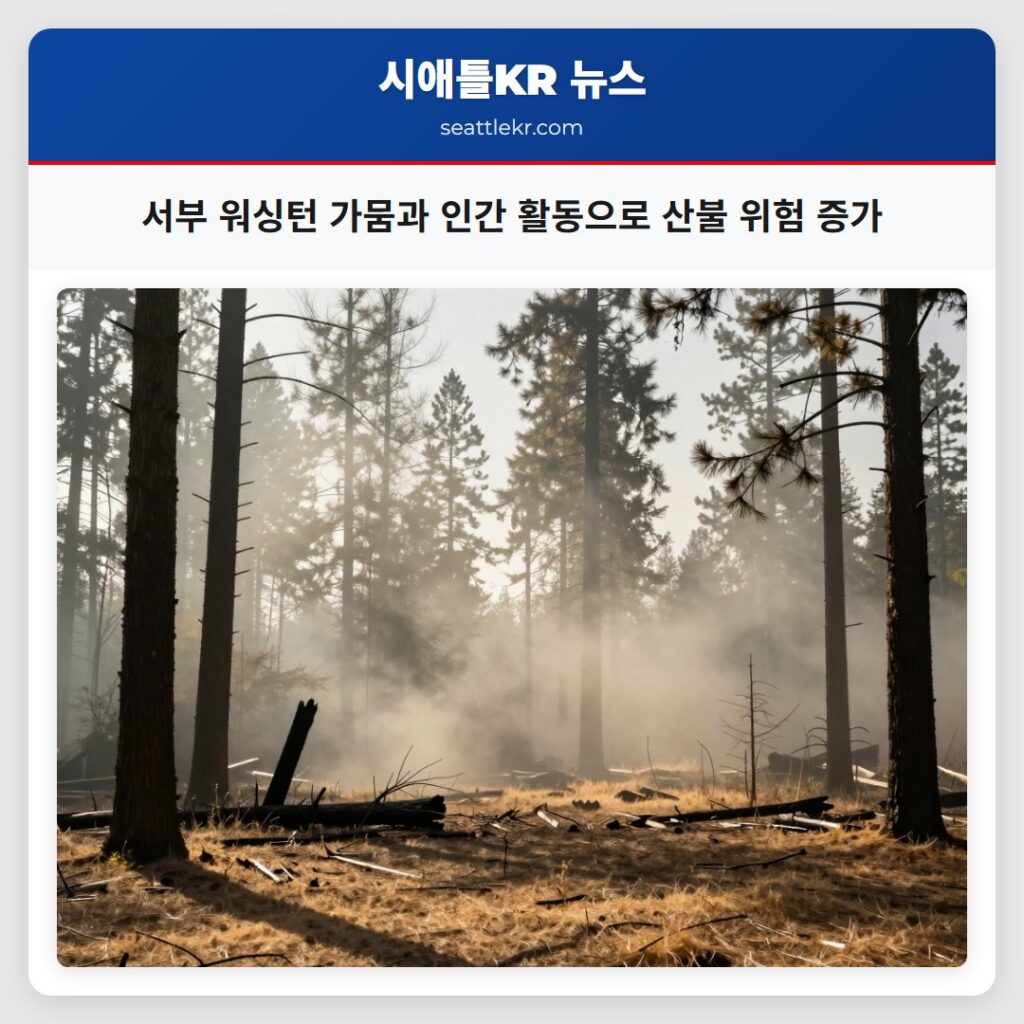 서부 워싱턴 가뭄과 인간 활동으로 산불 위험 증가