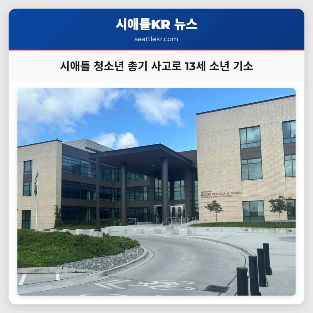 시애틀 청소년 총기 사고로 13세 소년 기소