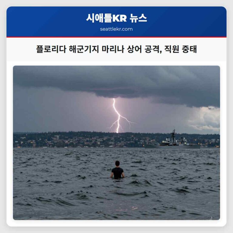 플로리다 해군기지 마리나 상어 공격 직원 중태