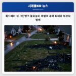 휘드베이 섬 그린뱅크 불꽃놀이 폭발로 주택 피해와 부상자 발생