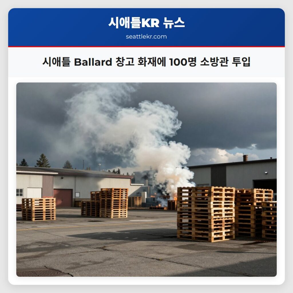 시애틀 Ballard 창고 화재에 100명 소방관 투입