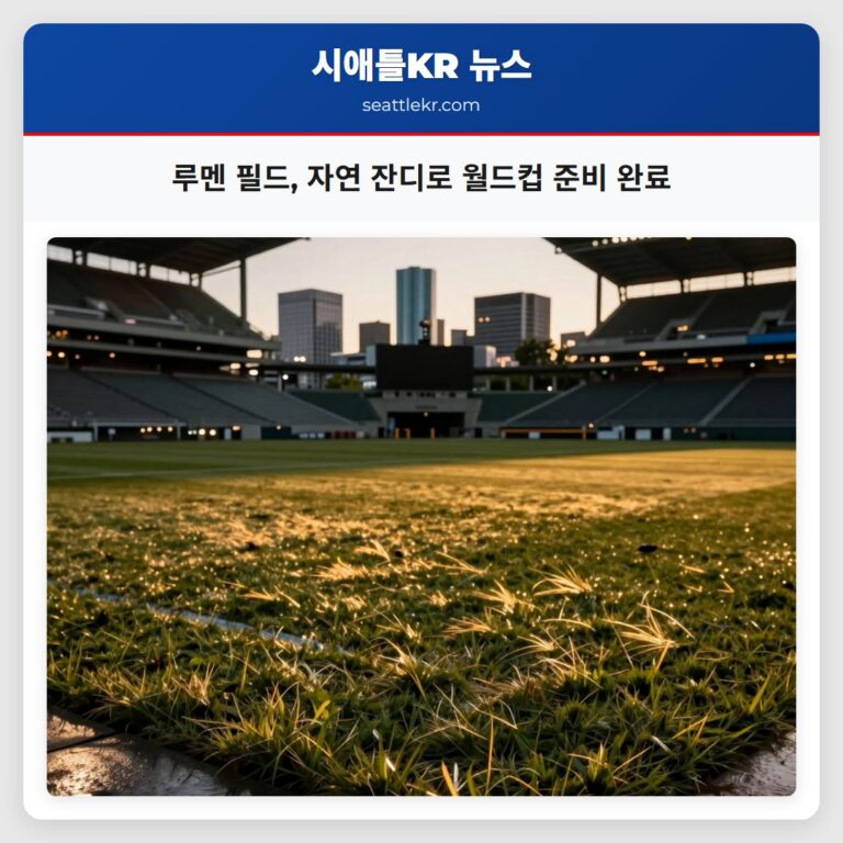루멘 필드 자연 잔디로 월드컵 준비 완료