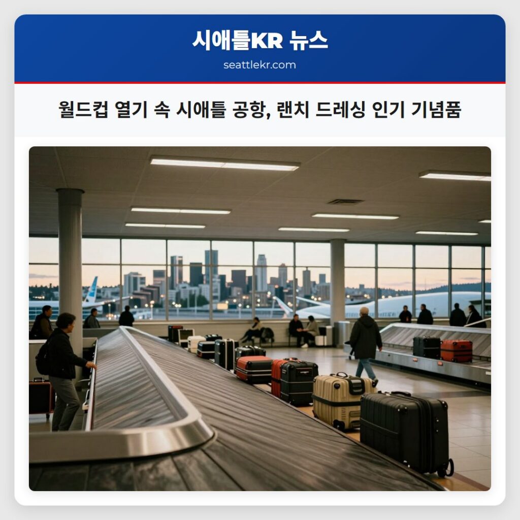 월드컵 열기 속 시애틀 공항, 랜치 드레싱 인기 기념품
