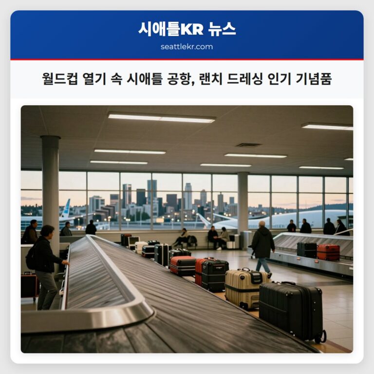 월드컵 열기 속 시애틀 공항 랜치 드레싱 인기 기념품