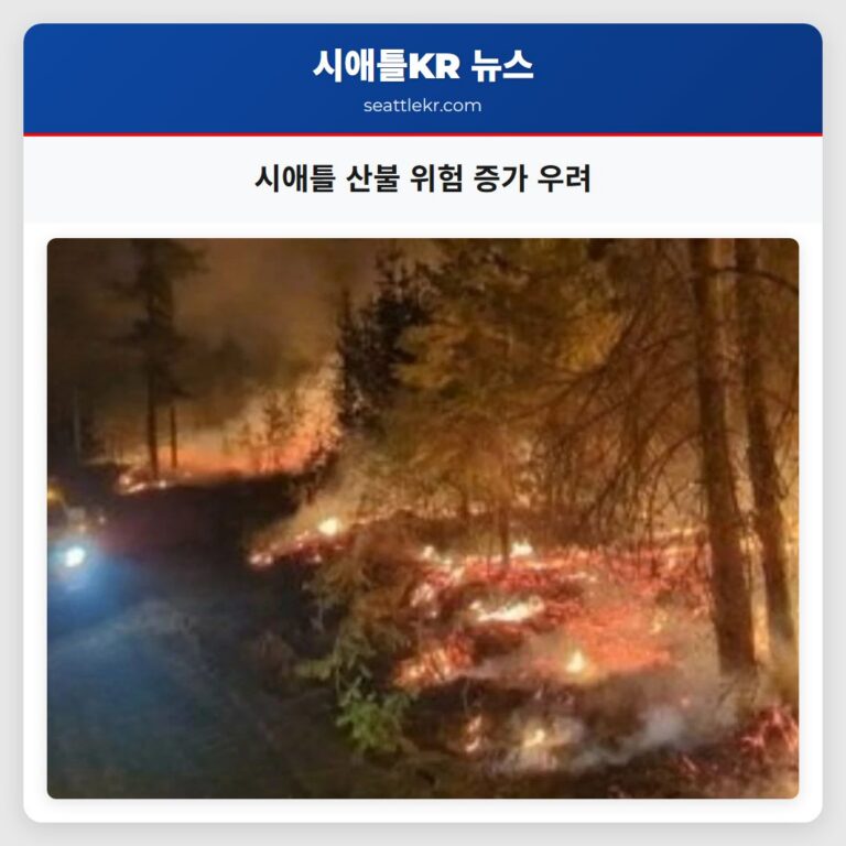 시애틀 산불 위험 증가 우려