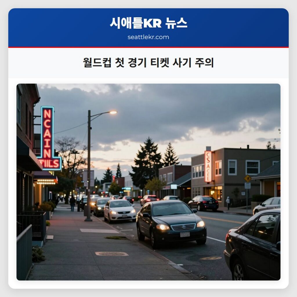 월드컵 첫 경기 티켓 사기 주의