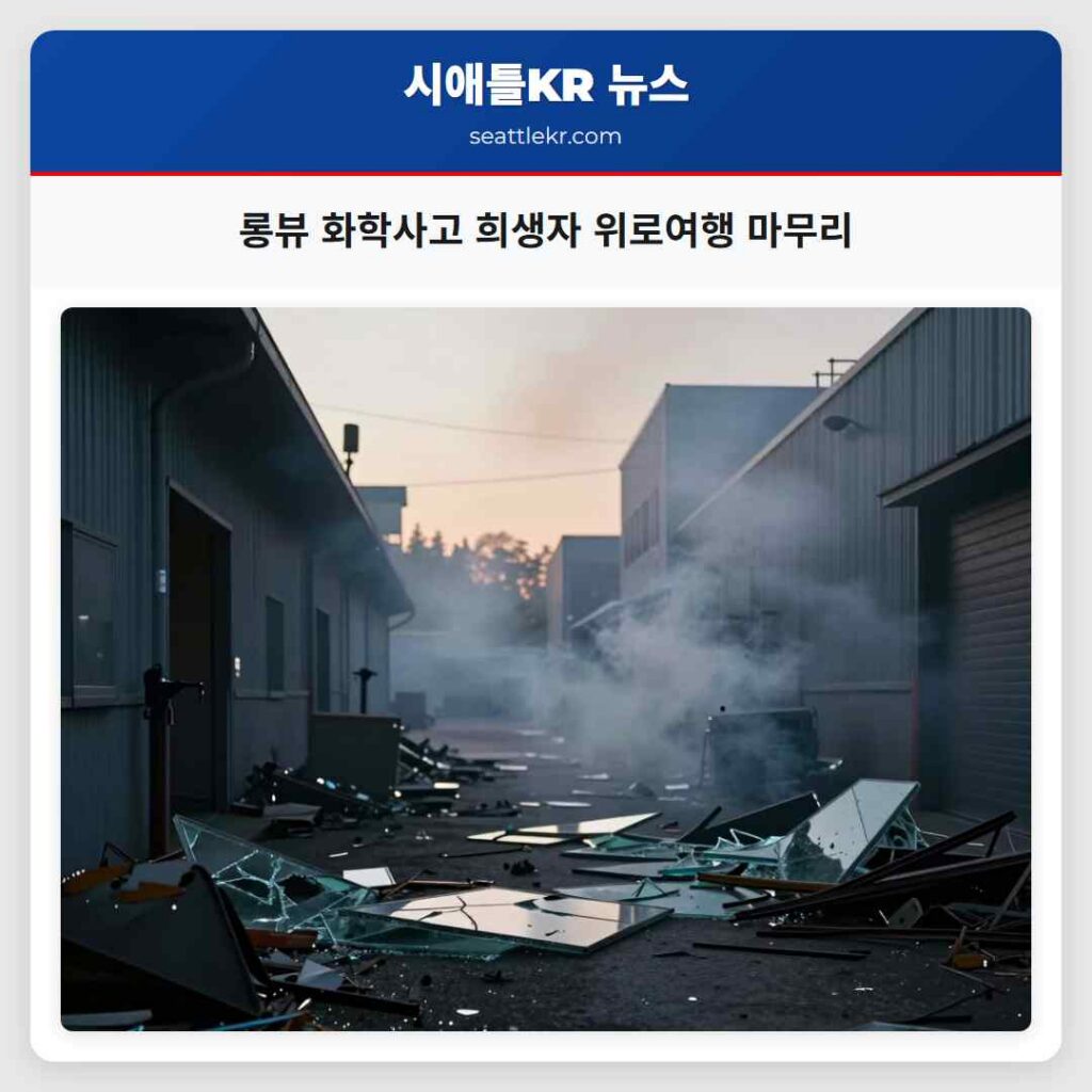 롱뷰 화학사고 희생자 위로여행 마무리