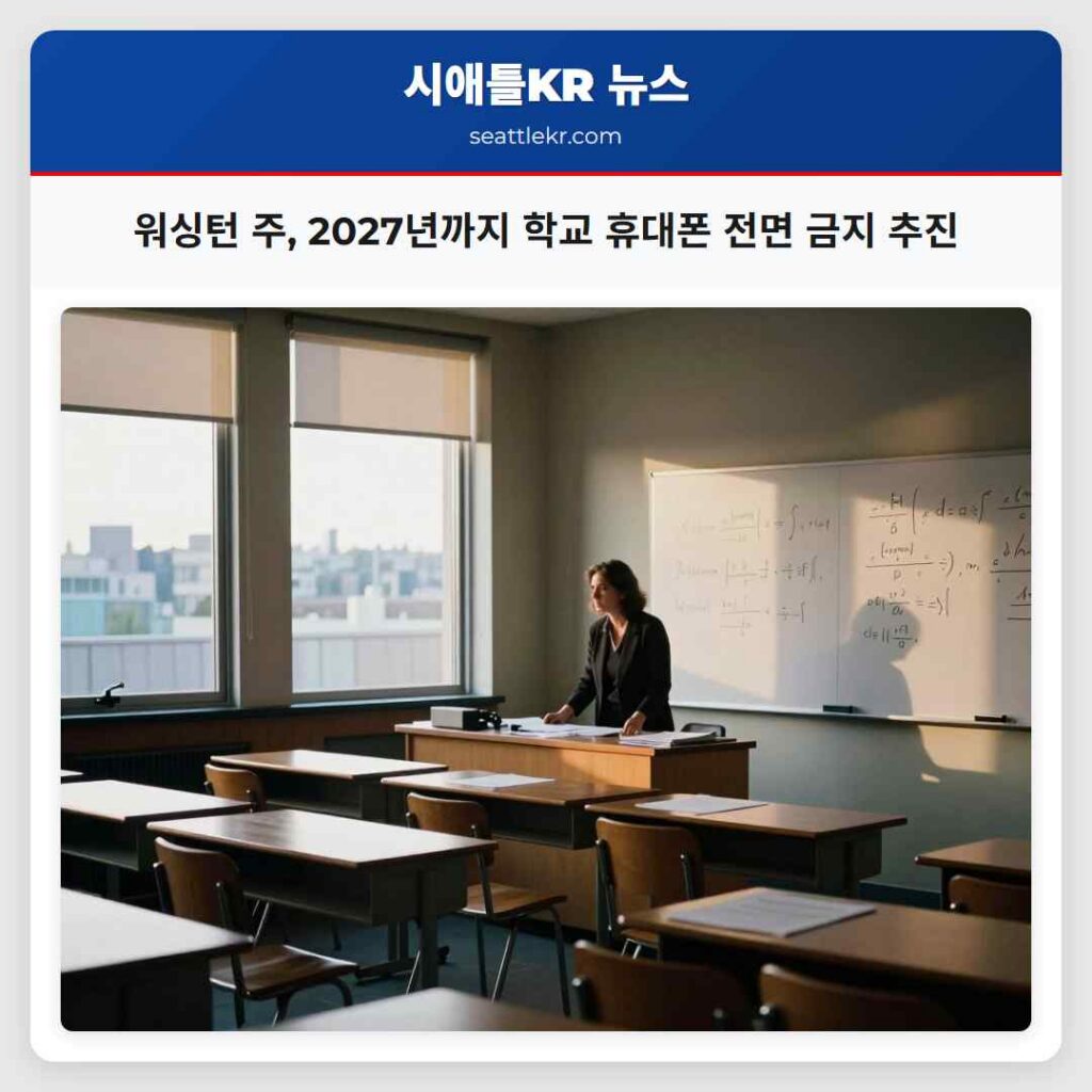 워싱턴 주, 2027년까지 학교 휴대폰 전면 금지 추진