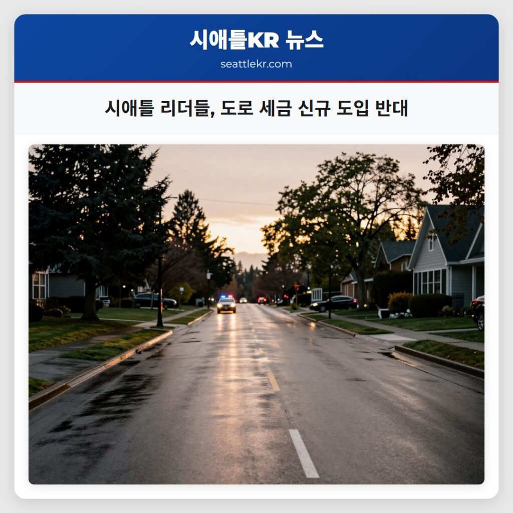 시애틀 최신뉴스 5 시애틀 리더들, 도로 세금 신규 도입 반대