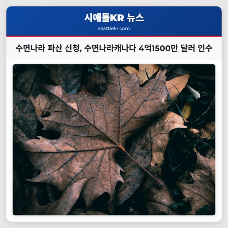 수면나라 파산 신청 수면나라캐나다 4억1500만 달러 인수