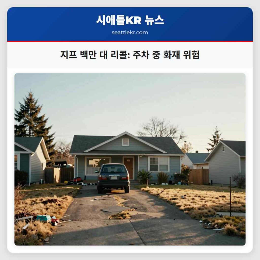 지프 백만 대 리콜: 주차 중 화재 위험