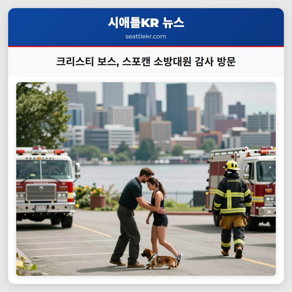 크리스티 보스, 스포캔 소방대원 감사 방문