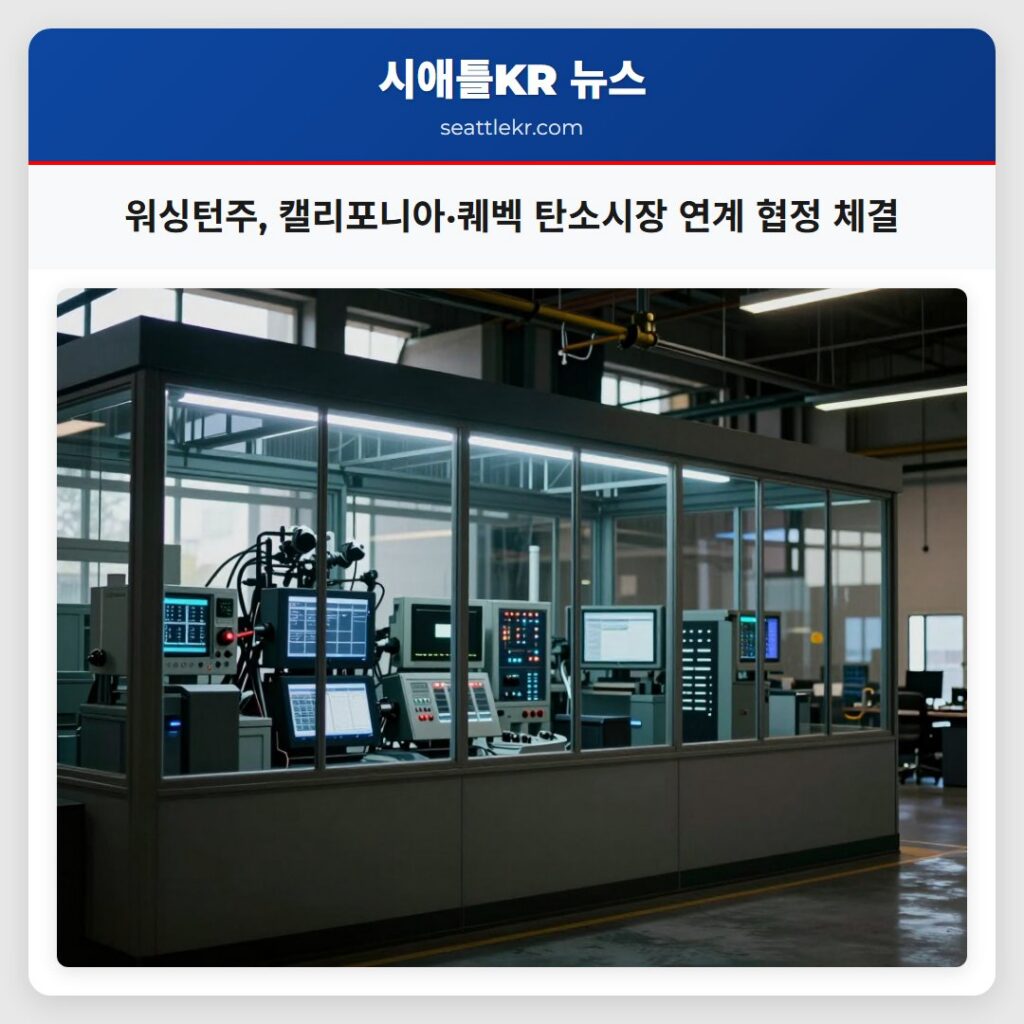 워싱턴주, 캘리포니아·퀘벡 탄소시장 연계 협정 체결