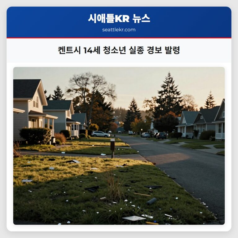켄트시 14세 청소년 실종 경보 발령