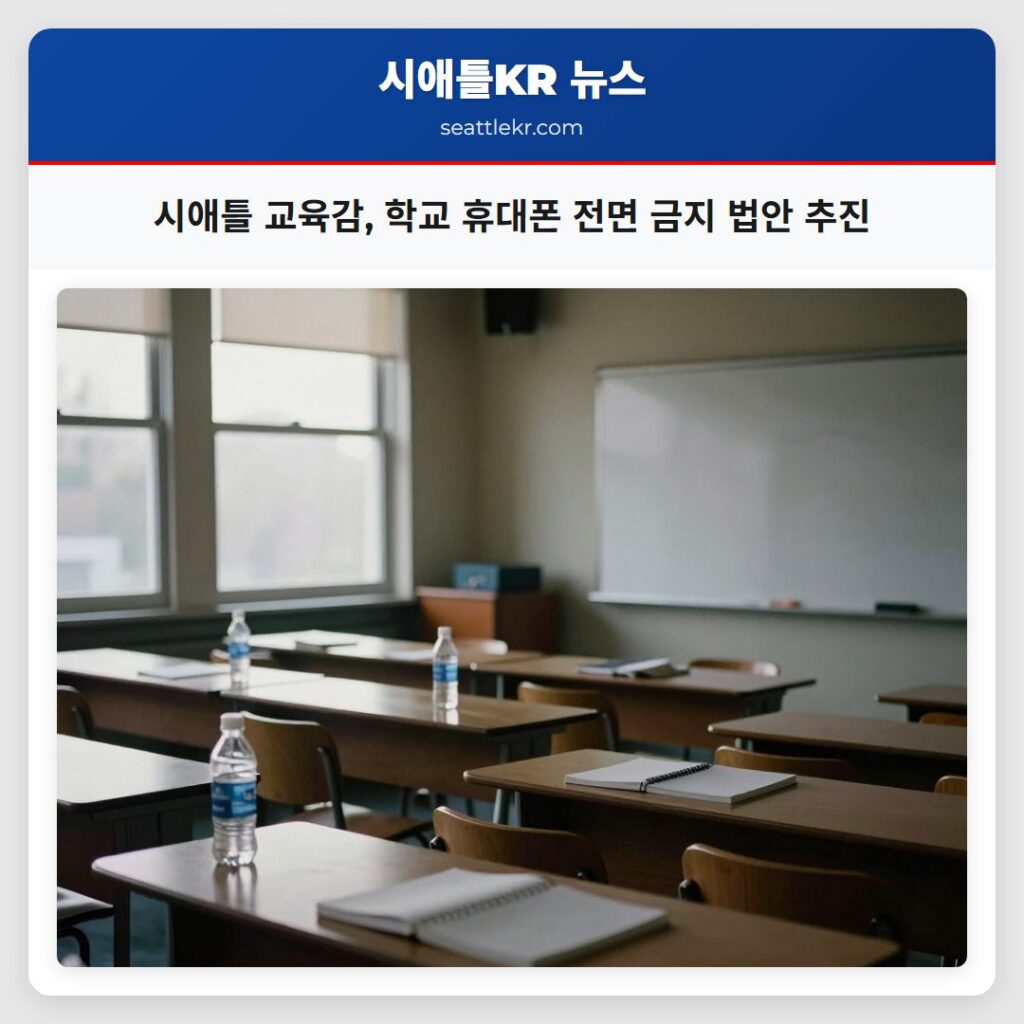 시애틀 교육감, 학교 휴대폰 전면 금지 법안 추진