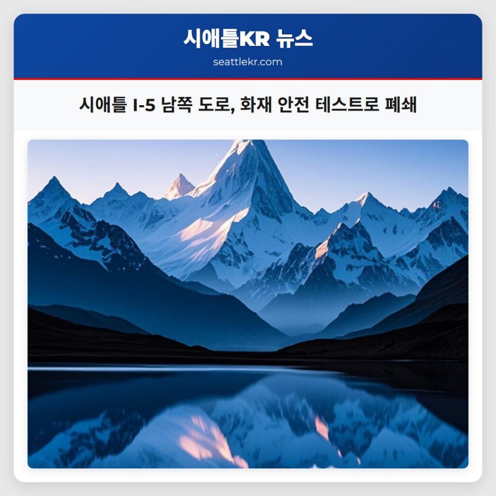 시애틀 I-5 남쪽 도로, 화재 안전 테스트로 폐쇄