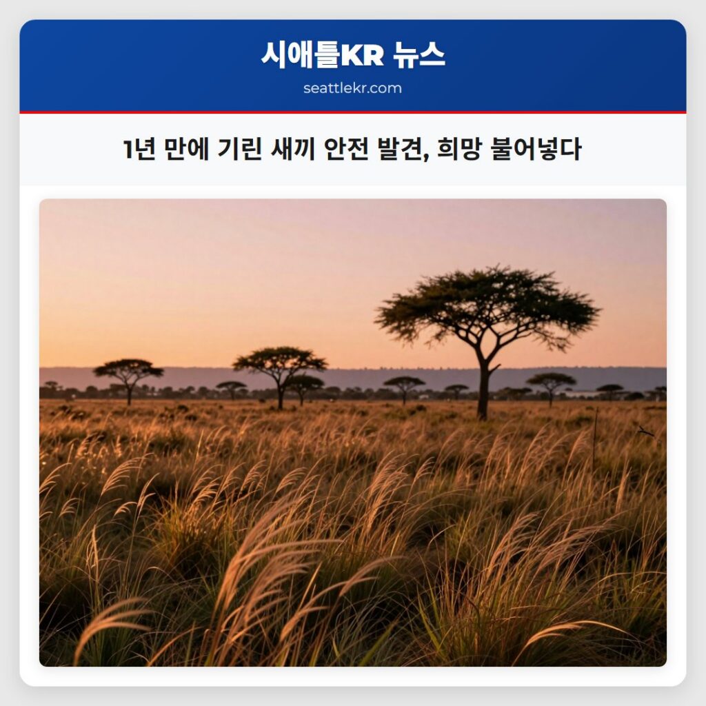 1년 만에 기린 새끼 안전 발견, 희망 불어넣다