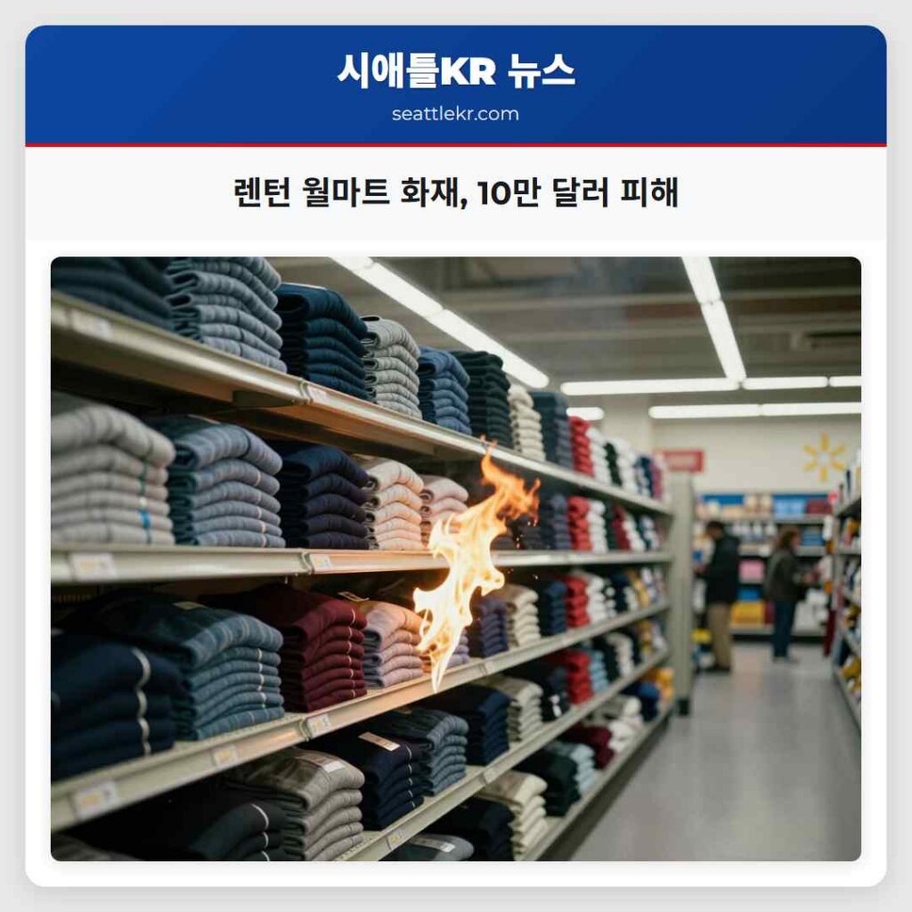 렌턴 월마트 화재, 10만 달러 피해