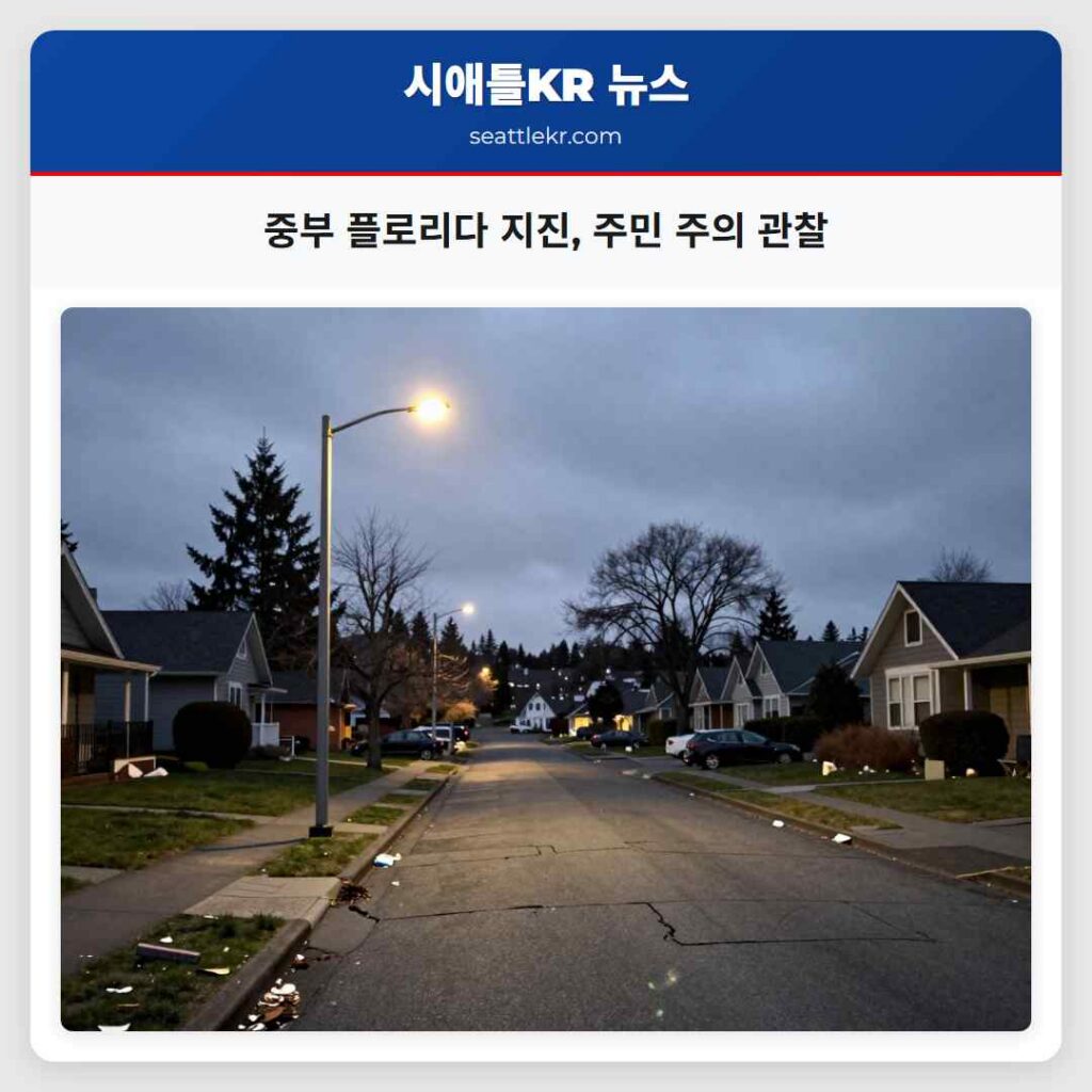 중부 플로리다 지진, 주민 주의 관찰