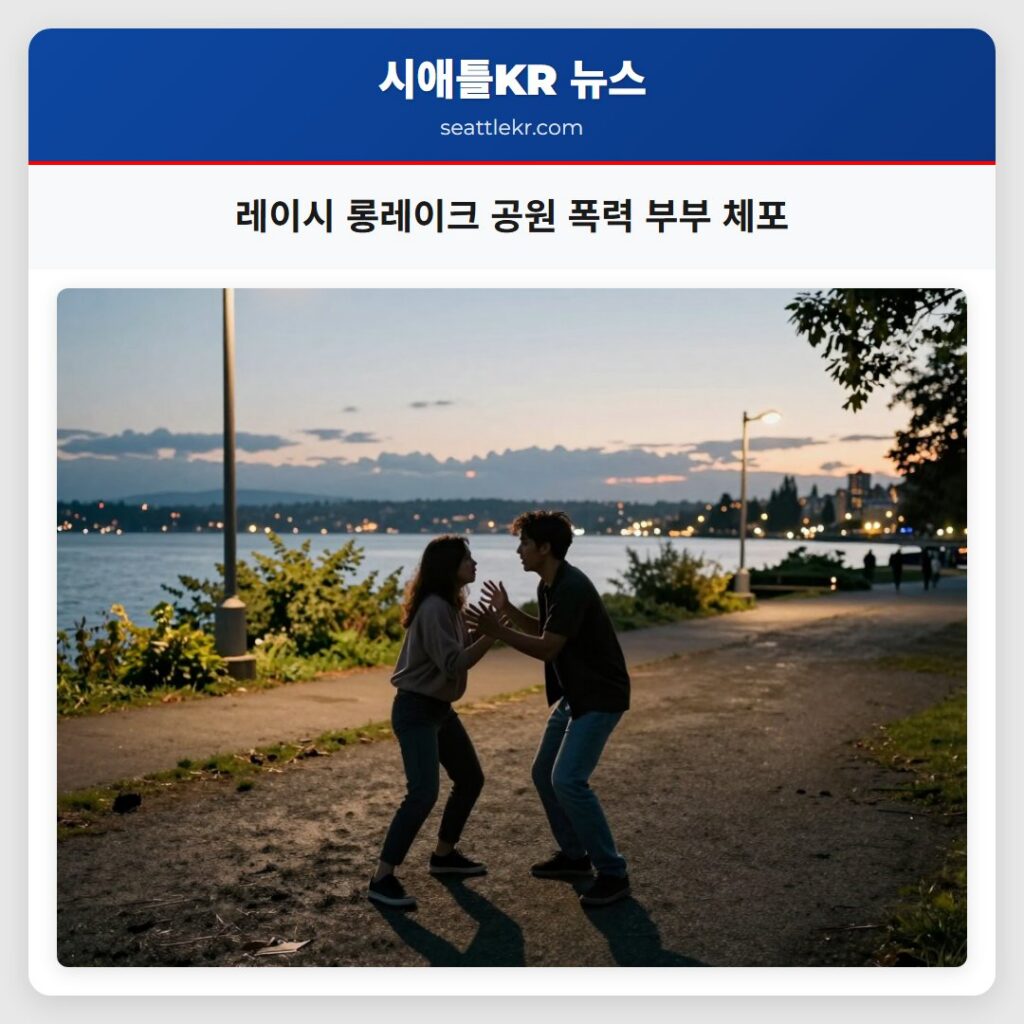 레이시 롱레이크 공원 폭력 부부 체포