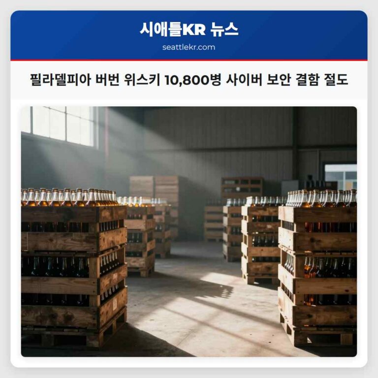 필라델피아 버번 위스키 10800병 사이버 보안 결함 절도