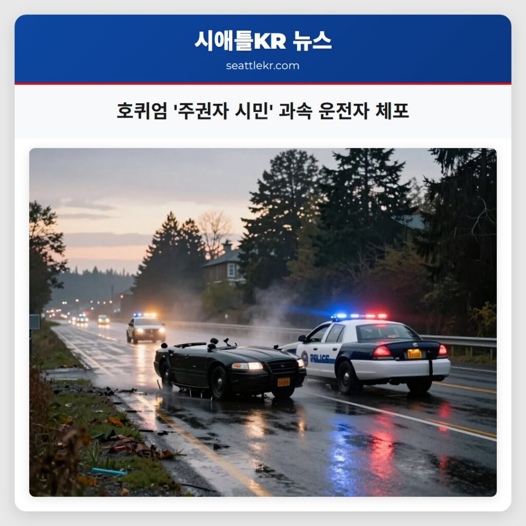 호퀴엄 '주권자 시민' 과속 운전자 체포