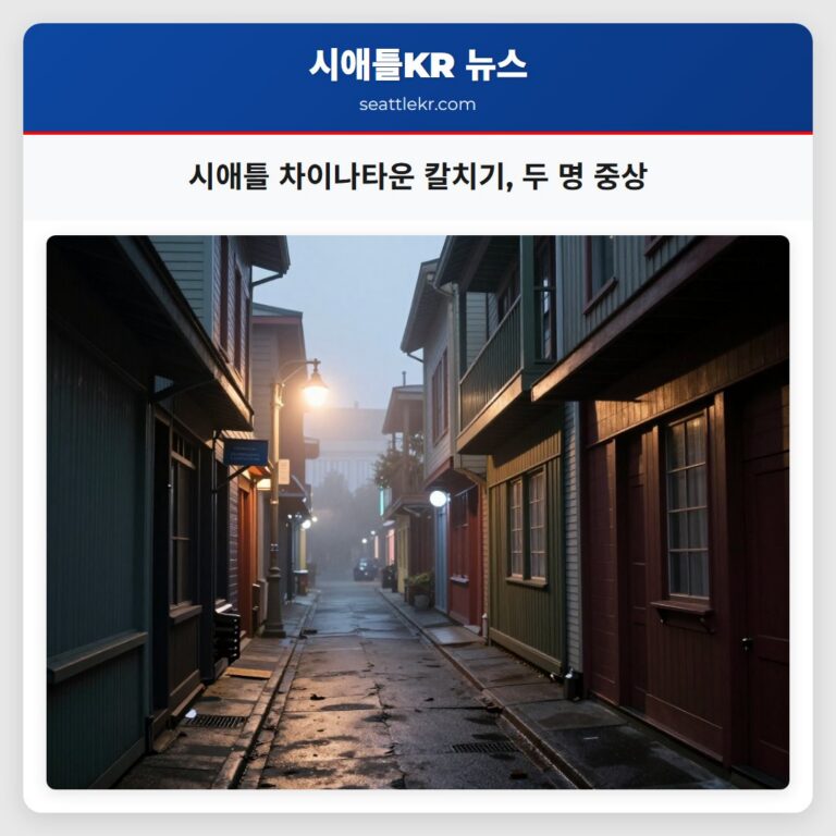 시애틀 차이나타운 칼치기 두 명 중상