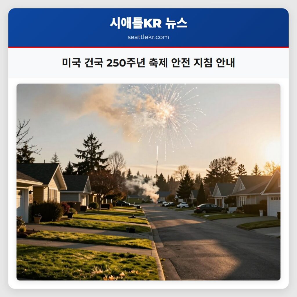 미국 건국 250주년 축제 안전 지침 안내