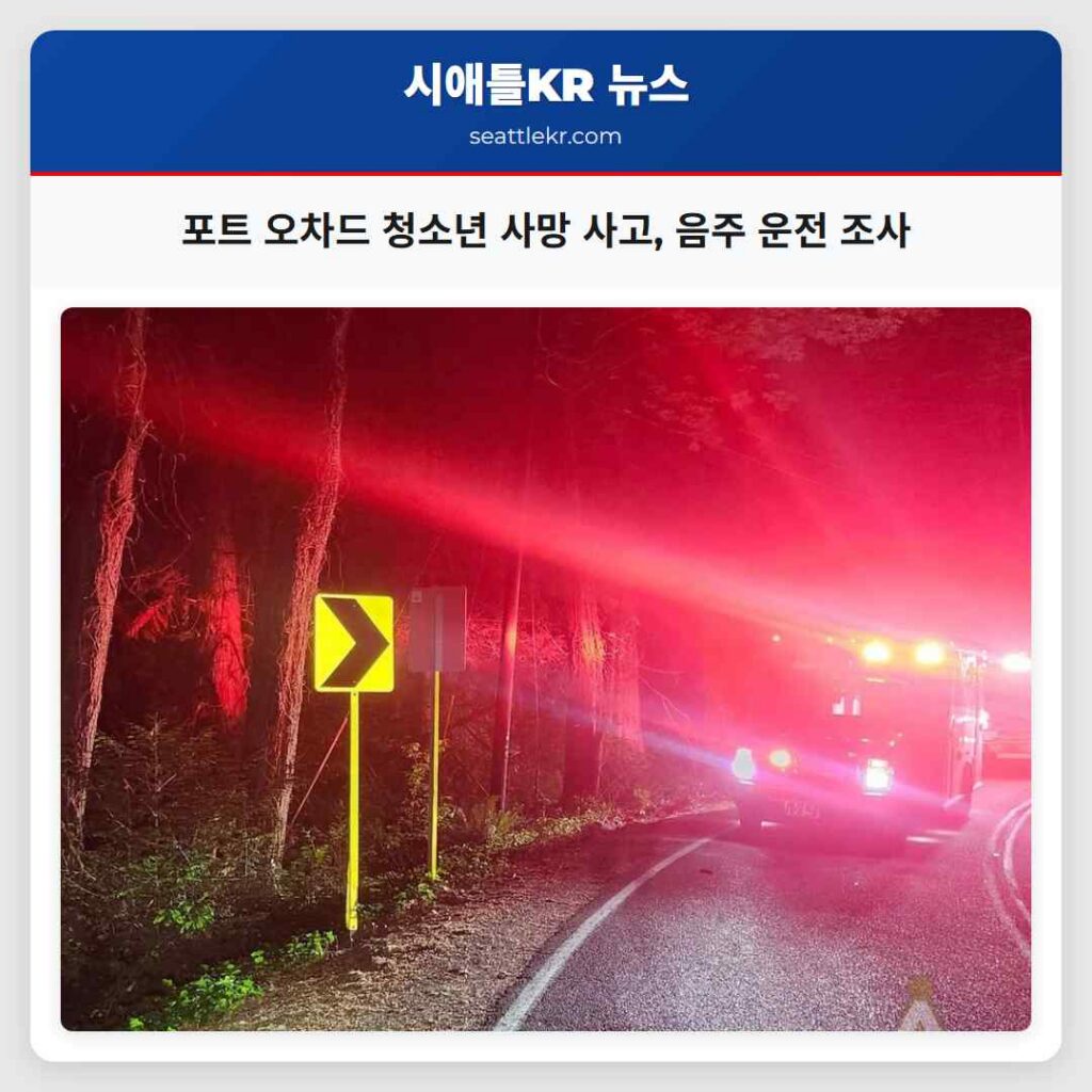 포트 오차드 청소년 사망 사고, 음주 운전 조사