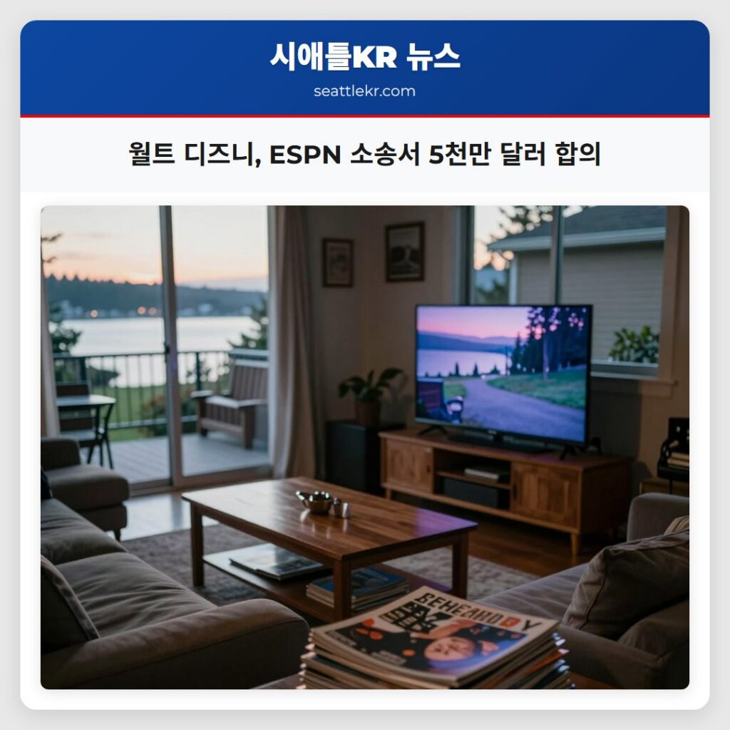 월트 디즈니, ESPN 소송서 5천만 달러 합의
