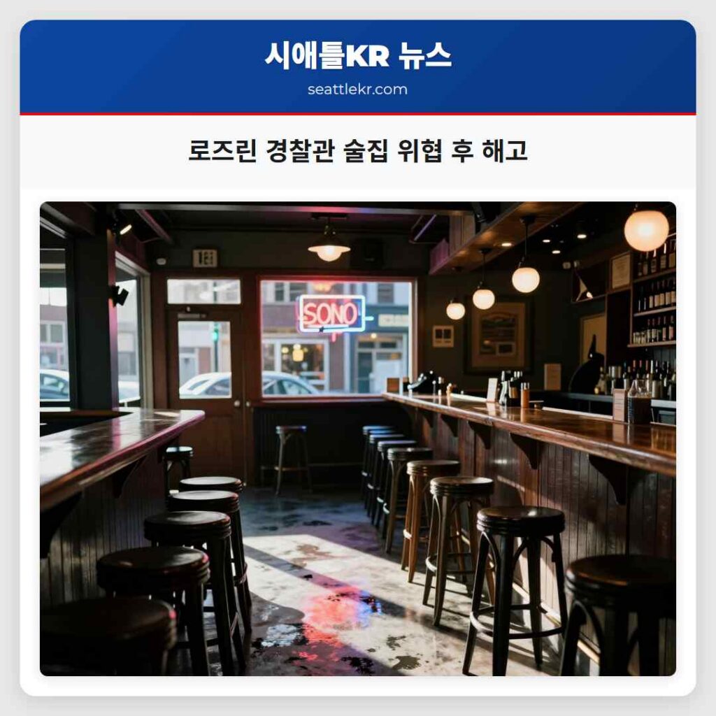 로즈린 경찰관 술집 위협 후 해고