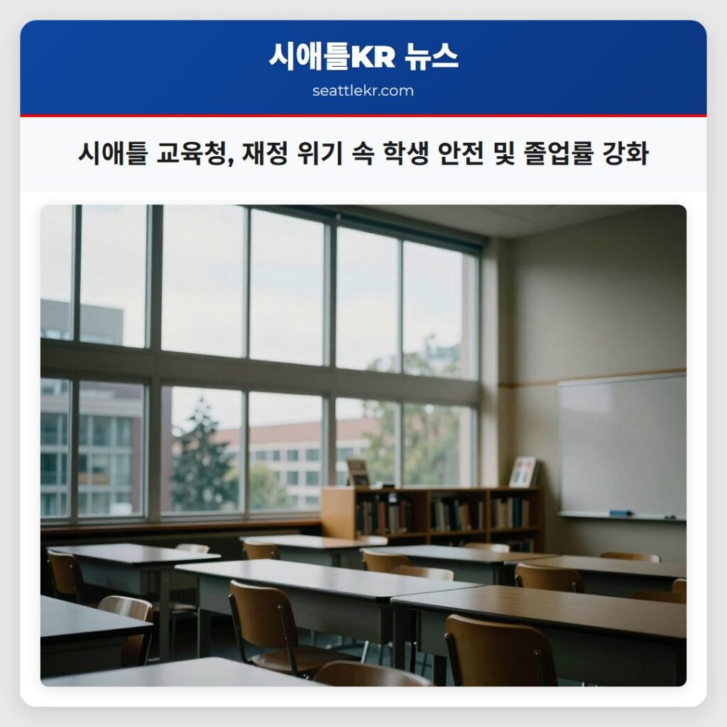 시애틀 교육청, 재정 위기 속 학생 안전 및 졸업률 강화