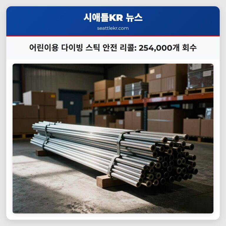 어린이용 다이빙 스틱 안전 리콜 254000개 회수