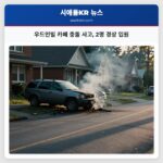 우드인빌 카페 충돌 사고 2명 경상 입원