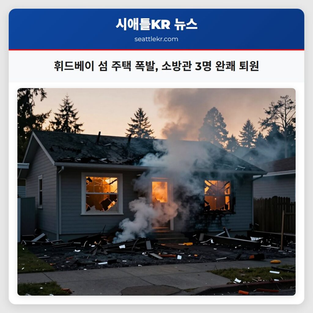 휘드베이 섬 주택 폭발, 소방관 3명 완쾌 퇴원