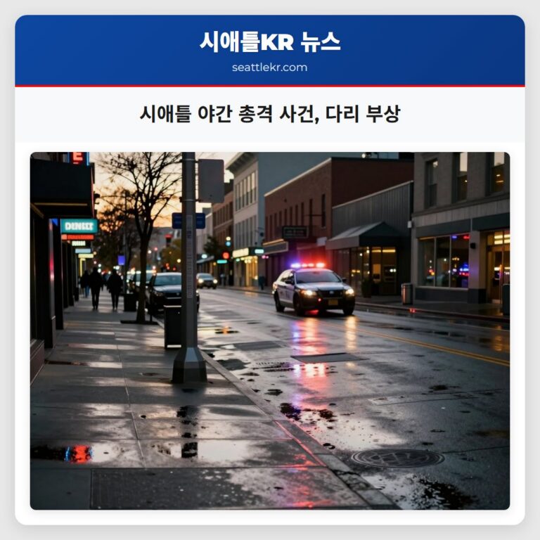시애틀 야간 총격 사건 다리 부상