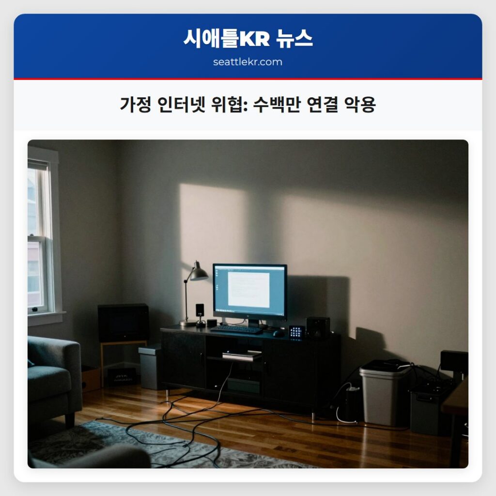 가정 인터넷 위협: 수백만 연결 악용