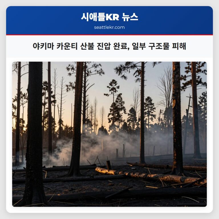 야키마 카운티 산불 진압 완료 일부 구조물 피해