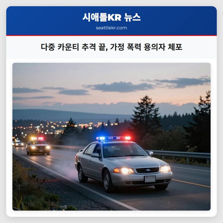 다중 카운티 추격 끝 가정 폭력 용의자 체포