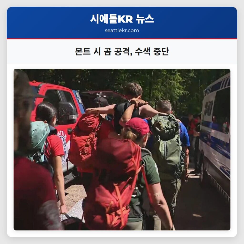 몬트 시 곰 공격, 수색 중단
