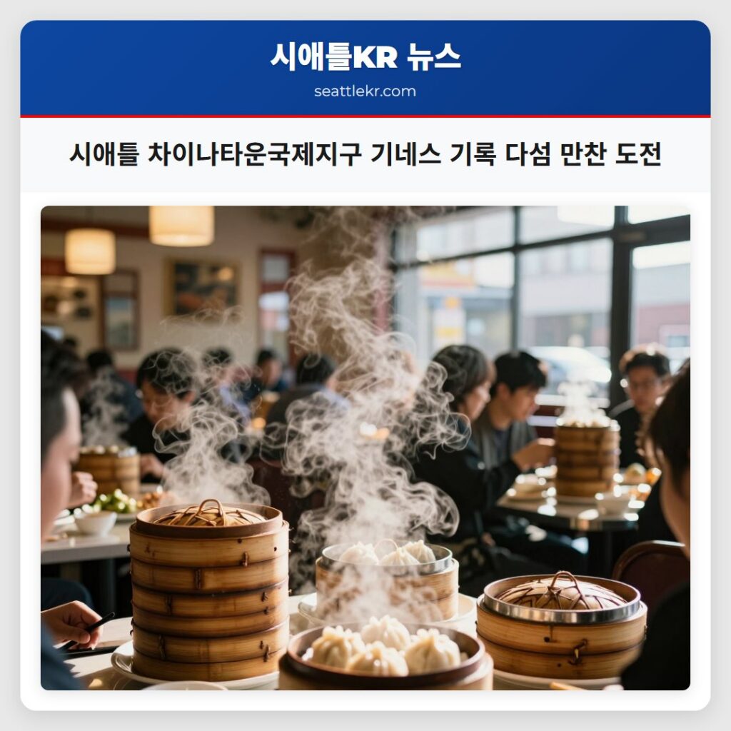 시애틀 차이나타운국제지구 기네스 기록 다섬 만찬 도전
