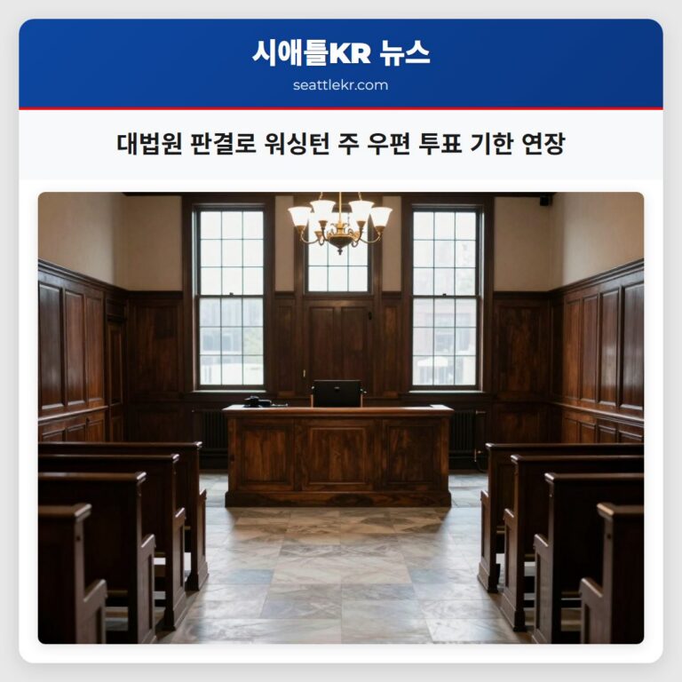 대법원 판결로 워싱턴 주 우편 투표 기한 연장