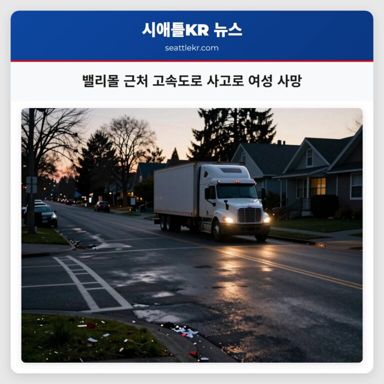 밸리몰 근처 고속도로 사고로 여성 사망