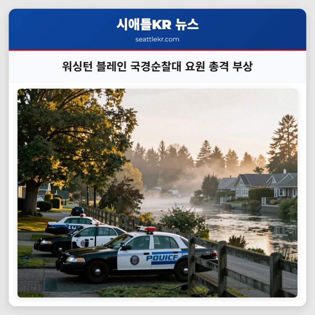 워싱턴 블레인 국경순찰대 요원 총격 부상